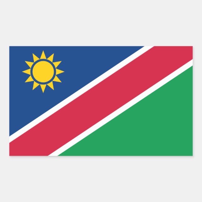 Namibian Flag, Flag of Namibia Rectangular Sticker (Front)