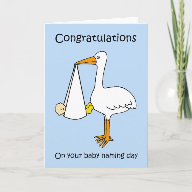 Naming Day Congratulations for Baby Boy Card (Front)