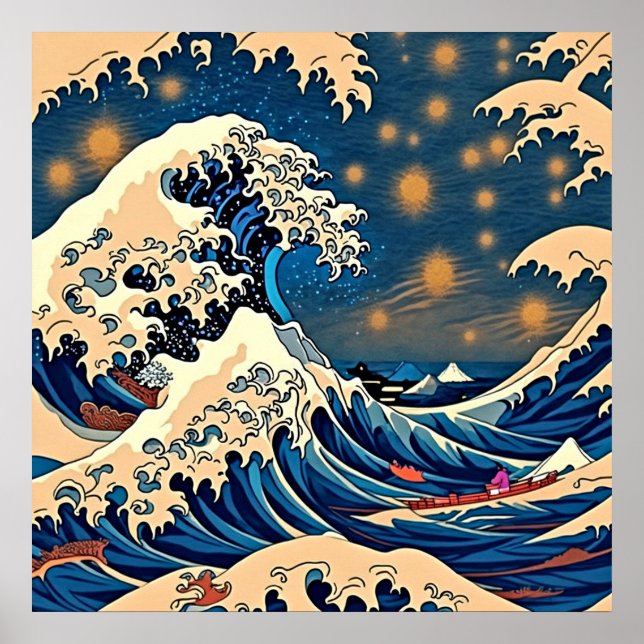 Nami's Vintage Wave: Retro Elegance Poster (Front)