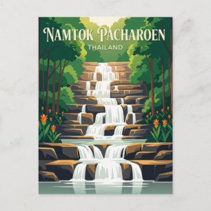 Namtok Pacharoen National Park Thailand Postcard