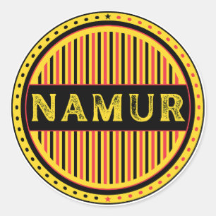 Namur City Pride Emblem – Belgian Identity Classic Round Sticker