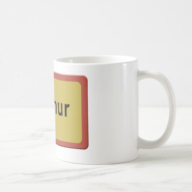 Namur road sign coffee mug (Right)