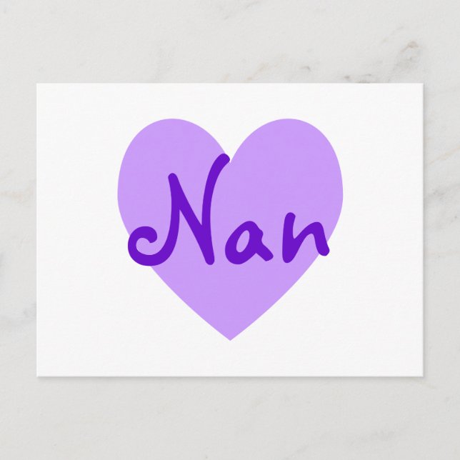 Nan in Purple Postcard (Front)