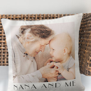 Nana And Me Minimalist Modern Chic Photo Cushion
