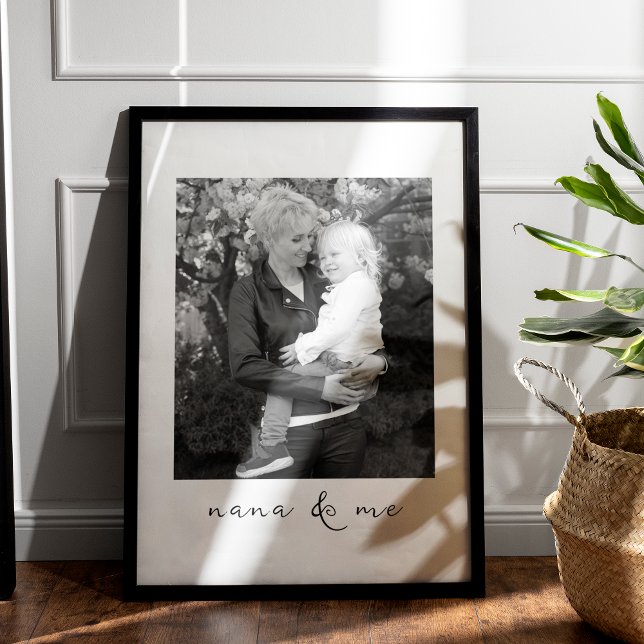 Nana And Me Personalised Picture Gift For Grandma Poster (Creator Uploaded)