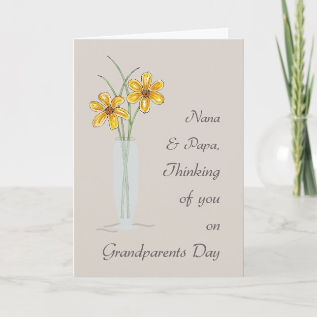 Nana and Papa Grandparents Day Thinking of You Card (Front)