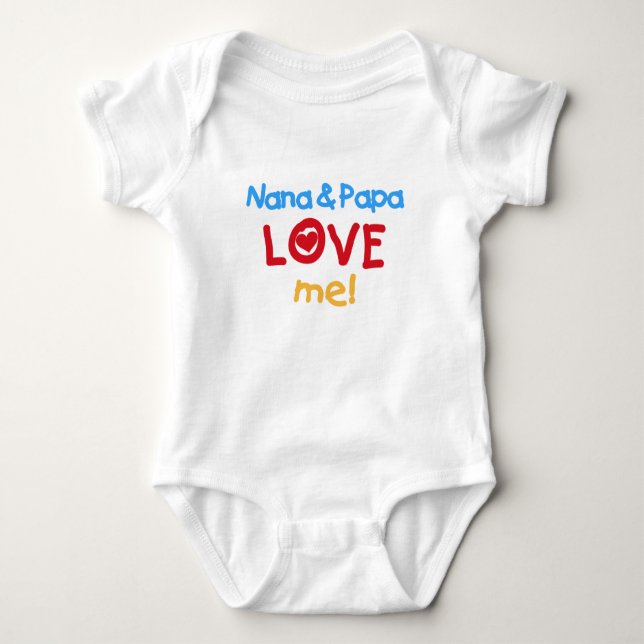 Nana and Papa Love Me Baby Bodysuit (Front)