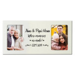 Nana and Papa's House White Double Photo Frame<br><div class="desc">Show your grandparents how much they mean to you with this beautiful,  farmhouse style,  double photo frame. It's made of re-engineered wood and can be customised with a date of your choice. It would be a stylish addition to any home décor.</div>