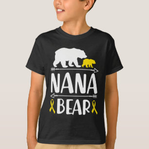Nana Bear Childhood Cancer Awareness Grandma Of A T-Shirt