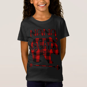 Nana Bear Red And Black Buffalo Plaid Bear Heart A T-Shirt