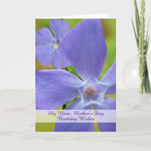 Nana Birthday on Mother's Day Vinca Bloom Card
