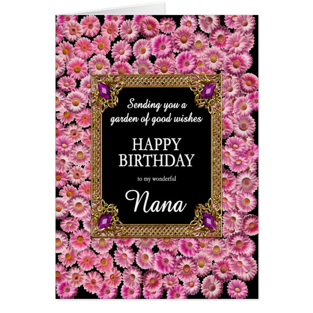 Nana Birthday Pink Daisies (Front)