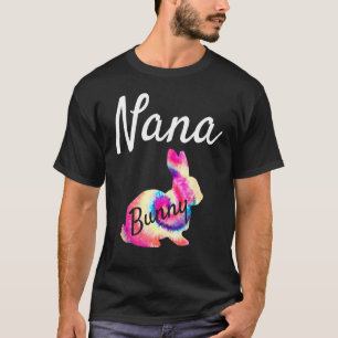 Nana Bunny Tie Dye Matching Family Easter Pyjamas T-Shirt