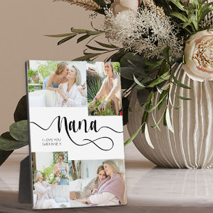 Nana Calligraphy 4 Photo Tabletop Plaque
