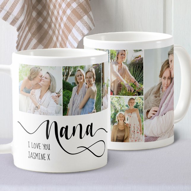 Nana Calligraphy I Love You 6 Photo Coffee Mug (Creator Uploaded)