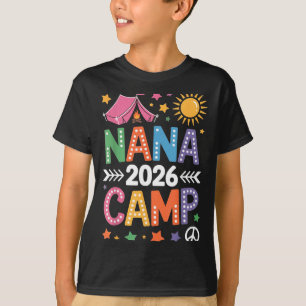 Nana Camp 2026 Family Vacation Summer Camping Crew T-Shirt