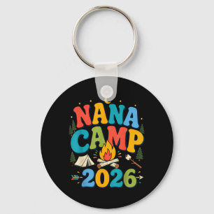 Nana Camp 2026 Retro Grandma Camping Family Key Ring