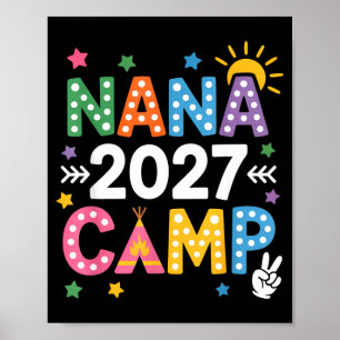 Nana camp 2027 family vacation summer camping crew poster