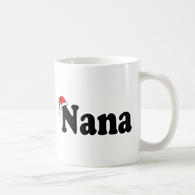 Nana Christmas Santa Hat Coffee Mug (Right)