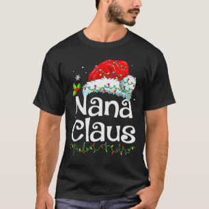 Nana Claus Christmas Pajama Family Matching Xmas L T-Shirt
