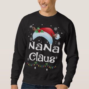 Nana Claus Santa Christmas Matching Family Pajama Sweatshirt
