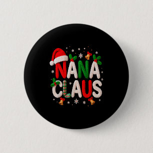 Nana Claus Santa Claus Crochet &amp; Knitting Love 6 Cm Round Badge