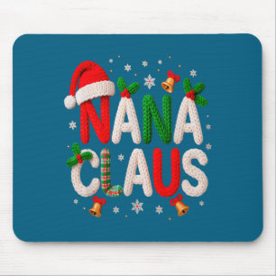 Nana Claus Santa Claus Crochet &amp; Knitting Love Mouse Pad