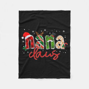 Nana Claus Santa Claus Family Matching Christmas P Fleece Blanket