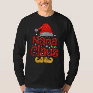 Nana Claus Santan Hat Funny Nana Merry Christmas C T-Shirt