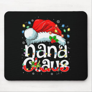 Nana Claus Shirt Christmas Lights Pajama Family Ma Mouse Pad