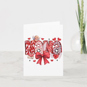 Nana Coquette Bow Happy Valentine Day Mum Mother C Card