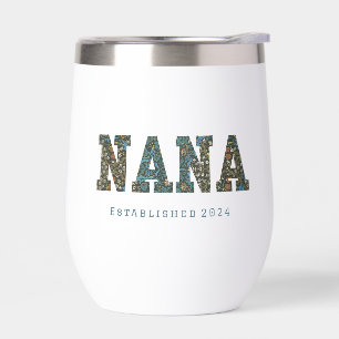 Nana customised year - trendy floral  Coffee Mug