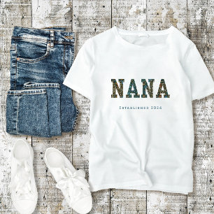 Nana customised year - trendy floral Tri-Blend shirt