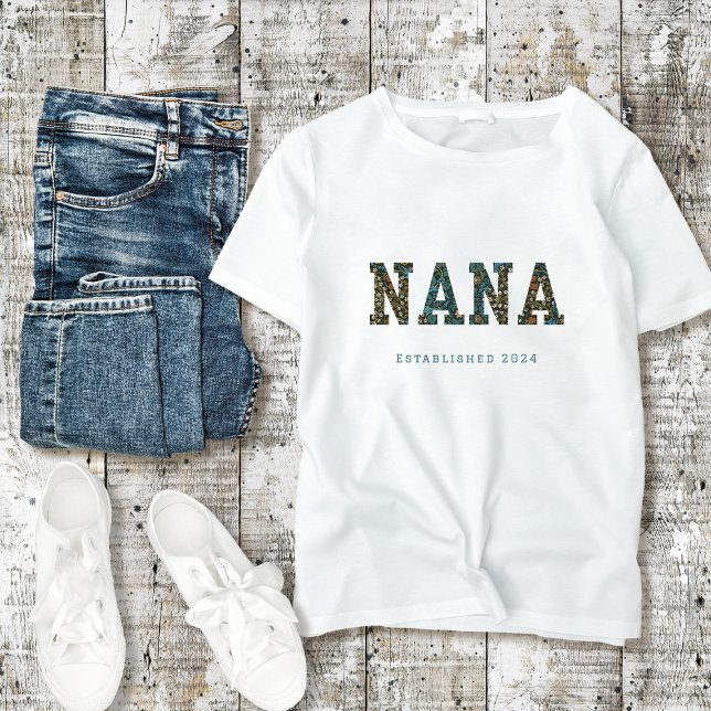 Nana customised year - trendy floral  Tri-Blend shirt (Creator Uploaded)