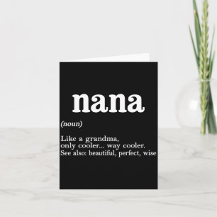 Nana Definition Funny Mom Mothers Day Card