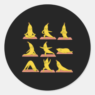 Nana Doing Yoga Vegan Kawaii Zen Meditation  Classic Round Sticker