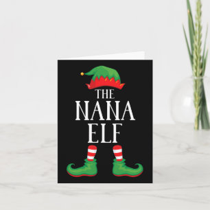 Nana Elf Matching Group Xmas Funny Family Christma Card