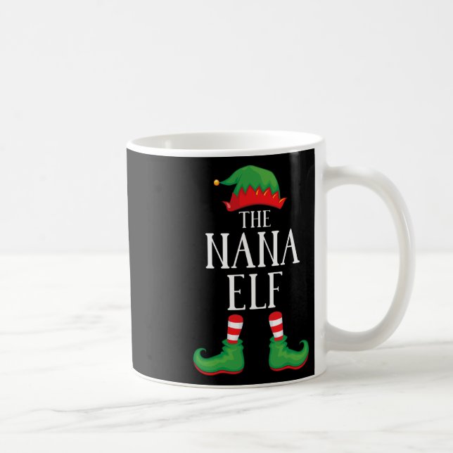 Nana Elf Matching Group Xmas Funny Family Christma Coffee Mug (Right)