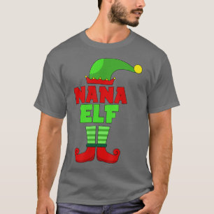Nana Elf T   Funny Holiday Christmas Gift Tee 