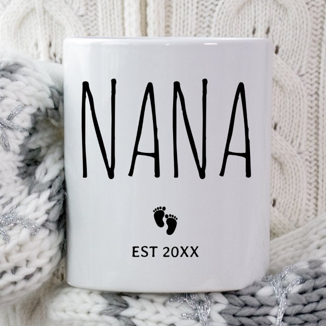 Nana Est 2025 Nana To Be Gifts New Nana Pregnancy Coffee Mug (Creator Uploaded)