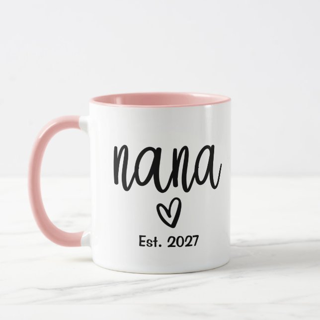 Nana Established 2027, Baby Announcement Mug (Left)