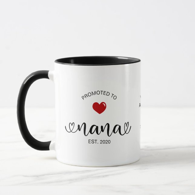 Nana Established New Grandmother Gift Mug (Left)