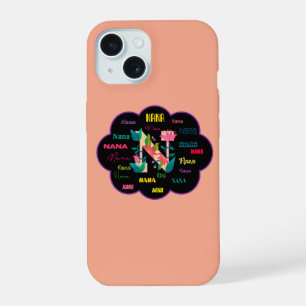 Nana Floral Flower Name Initial iPhone 15 Case