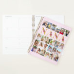 Nana Floral Gold Letters 24 Vertical Photo Collage Planner<br><div class="desc">Gorgeous photo gift for your nana. The design features floral letters for "nana" which is printed in gold and decorated with pink lily flowers. The photo template is set up for you to add 24 of your favourite photos, all of which are displayed in vertical portrait format. This grid style...</div>