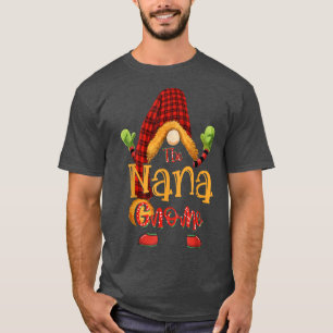 Nana gnome christmas pyjamas matching family group T-Shirt