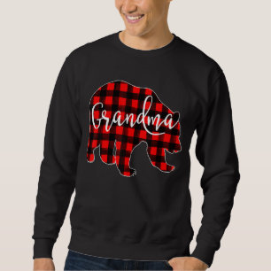 Nana Grandma Gingham Bear Unique Animal Mother's Sweatshirt