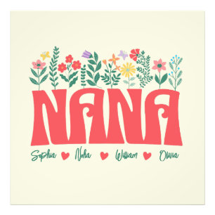 NANA GRANDMA GRANDMOTHER GRANNY -Customise it Photo Print