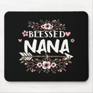 Nana Grandma Life Flower Mothers Day 2024 Womens Mouse Pad
