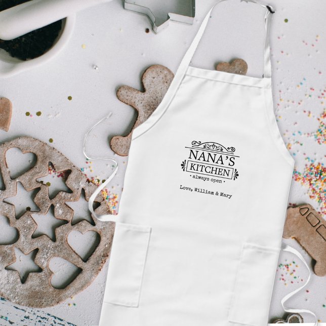 Nana Grandma’s Kitchen Gift from Grandkids Baking Long Apron (Creator Uploaded)