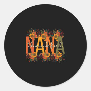Nana Grandmother Thanksgiving Nana Grandma  Classic Round Sticker